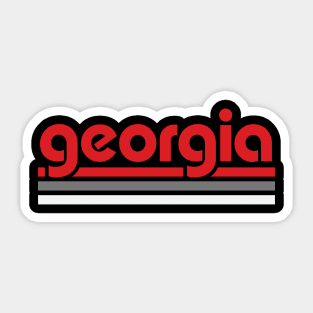 Retro Georgia Stripes Sticker